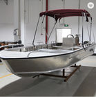 45km/H welded Aluminum Sports Jet Ski Boat , 115hp Mini Speed Boat