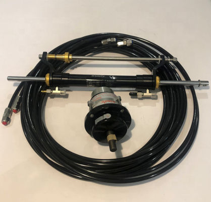 8m Hydraulic Pipe Light Weight Outboard Steering System , 7 Pistions Outboard Boat Motor Steering System